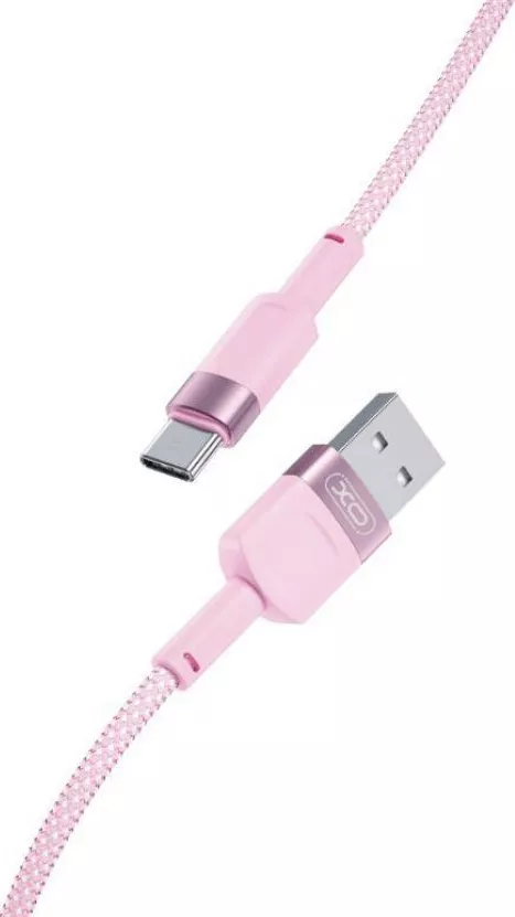 Кабель XO NB198 USB-A - Type-C 12w 2.4a 1м cable Pink - фото 1