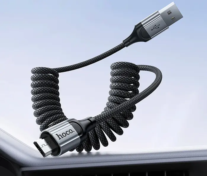Кабель Hoco X121 USB-A - micro USB 12w 2.4a 1м cable Black - фото 8