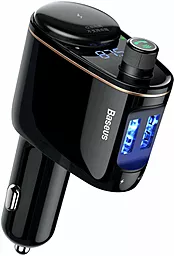 Автомобильное зарядное устройство с FM-модулятором Baseus Car Charger Bluetooth FM MP3 + Locomotive S-06 Black (CCALL-RH01)