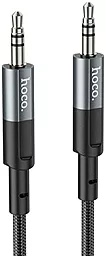 Аудіо кабель Hoco UPA23 AUX mini Jack 3.5mm M/M Cable 1 м gray/black