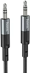 Аудио кабель Hoco UPA23 AUX mini Jack 3.5mm M/M Cable 1 м gray/black - фото Аудио кабель Hoco UPA23 AUX mini Jack 3.5mm M/M Cable 1 м gray/black