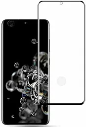 Захисне скло 1TOUCH 5D Full cover for Samsung S20 Ultra full glue (без упаковки) Black