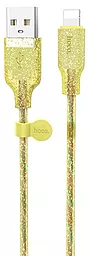 Кабель Hoco U73 Star Galaxy Silicone USB-A - Lightning 12w 2.4a 1.2м cable Yellow - фото Кабель Hoco U73 Star Galaxy Silicone USB-A - Lightning 12w 2.4a 1.2м cable Yellow