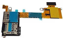 Шлейф Sony Xperia M2 Aqua D2403 / D2406 с коннектором SIM-карты и карты памяти Original