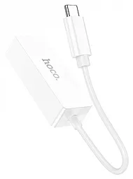 Сетевая карта Hoco UA22 Ethernet Adapter USB-C to RJ45 до 100 Мбит/c White - миниатюра 4