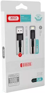 Кабель XO NB-Q166 USB-A - Lightning 12w 5a 1м cable Black - фото 2