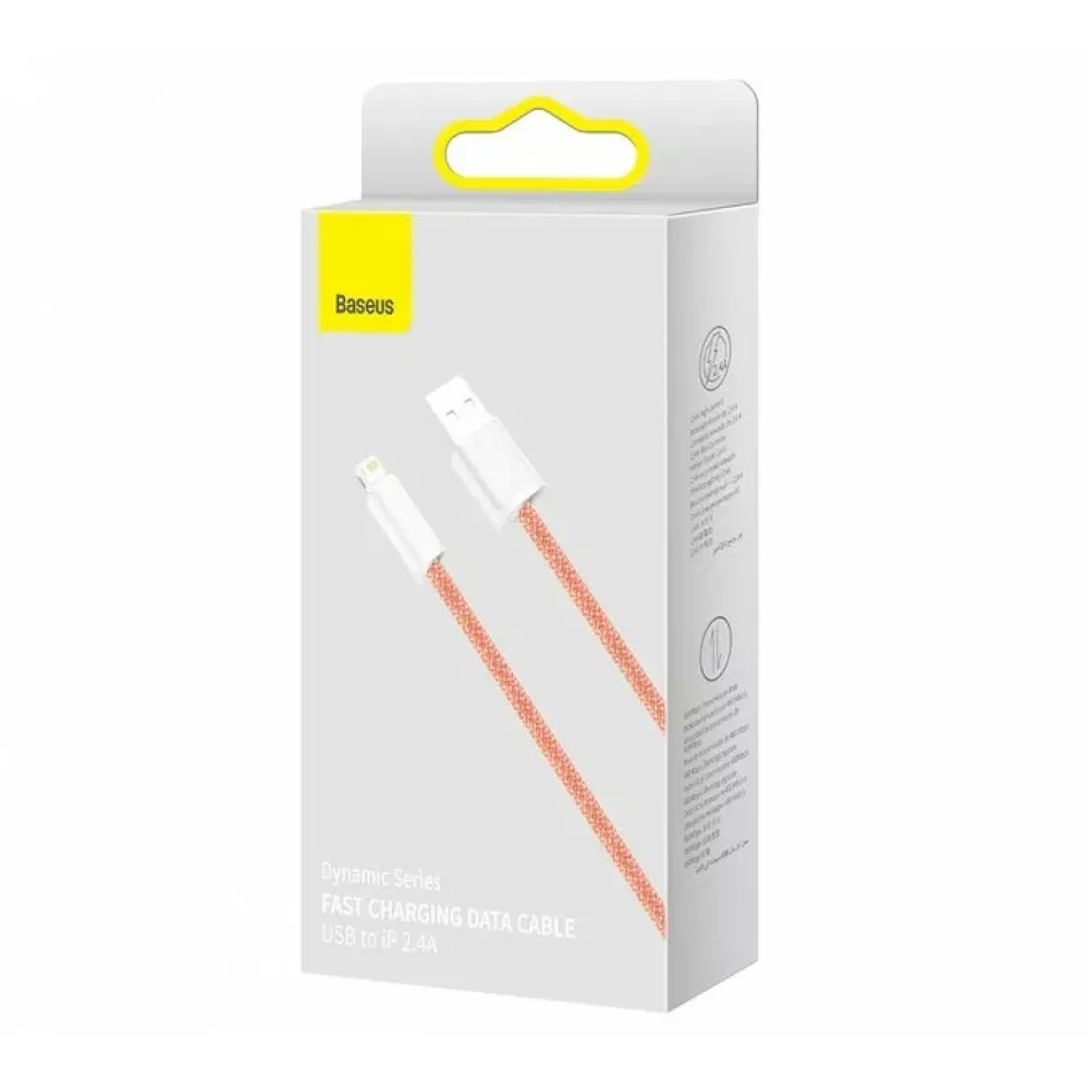 Кабель Baseus Dynamic Series USB-A - Lightning 12w 2.4a 2м cable Orange (CALD000507) - фото 4