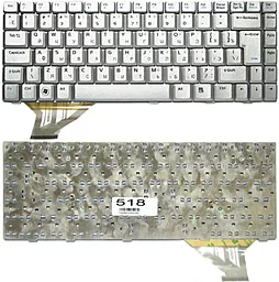 Клавиатура для ноутбука Asus A8 A8E A8M A8F A8H A8J F8 Z99J W3 W3A 04GNCB2KRU14 Silver