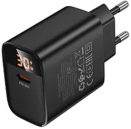Сетевое зарядное устройство Borofone BA97A 30w PD USB-C fast charger black - фото Сетевое зарядное устройство Borofone BA97A 30w PD USB-C fast charger black