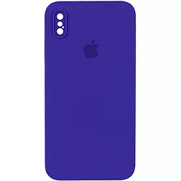 {"ru": "Чехол", "uk": "Чохол"} Silicone Case Full Camera Square для Apple iPhone X, iPhone XS Ultra Violet