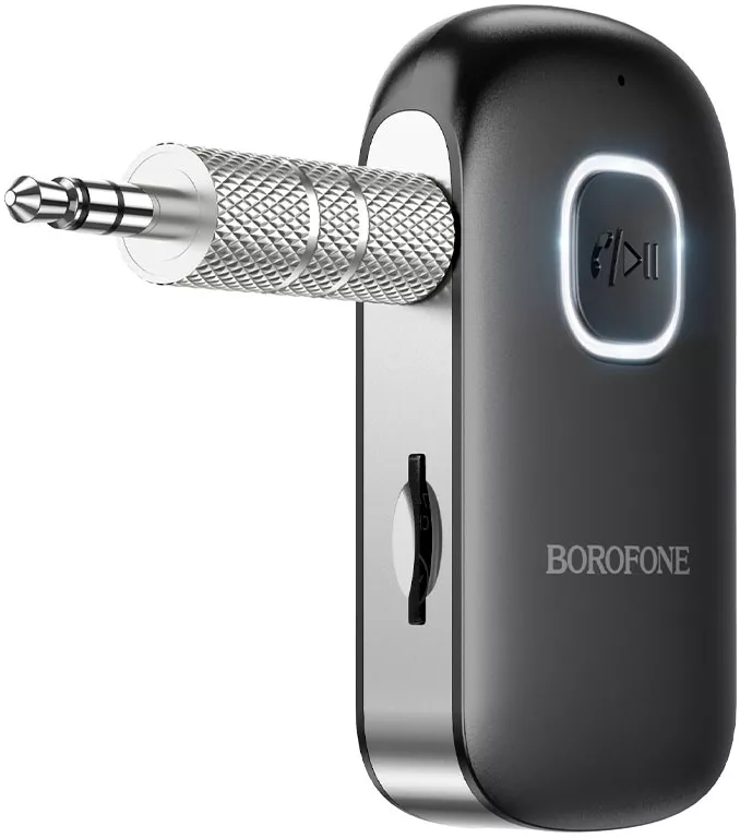 Bluetooth адаптер Borofone BC42 Car AUX BT Receiver Black - фото 1