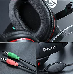 Навушники Tucci X6 Super Bass Black/Red - мініатюра 4