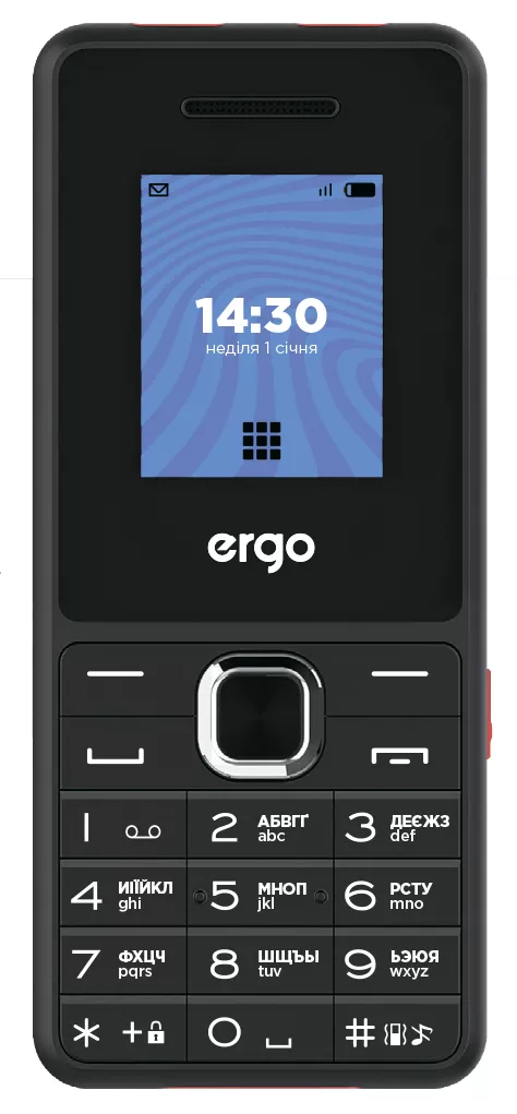 Мобільний телефон Ergo E181 Black - фото 1