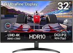 Монітор LG 31.5" 32UR500K-B 2xHDMI, DP, Audio, VA, 3840x2160, 4ms, DCI-P3 90%, FreeSync, HDR10 - фото Монітор LG 31.5" 32UR500K-B 2xHDMI, DP, Audio, VA, 3840x2160, 4ms, DCI-P3 90%, FreeSync, HDR10