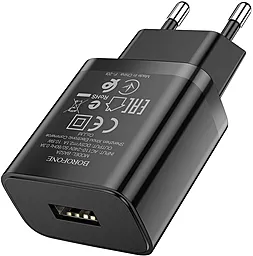 Сетевое зарядное устройство Borofone BA52A Gamble 2.1a home charger black - миниатюра 2