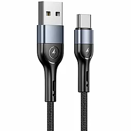 Кабель USB Usams U55 Aluminum Alloy Braided USB Type-C Cable Black (US-SJ449)