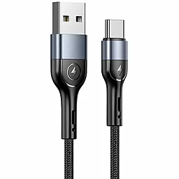 Кабель Usams U55 Aluminum Alloy Braided USB-A - Type-C 10w 1м cable Black (US-SJ449)