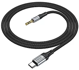 Аудио кабель Hoco UPA26 AUX mini Jack 3.5 мм - USB Type-C M/M cable 1 м black - миниатюра 3