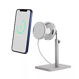 Беспроводное (индукционное) зарядное устройство Coteetci WS-32 15w Magsafe Desktop Bracket silver (CS5719-TS)