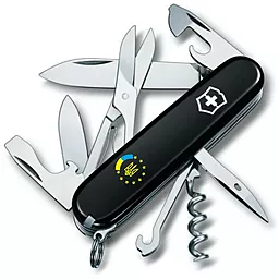 Мультитул Victorinox Climber Ukraine (1.3703.3_T1130u) Black Украина ЕС - фото Мультитул Victorinox Climber Ukraine (1.3703.3_T1130u) Black Украина ЕС