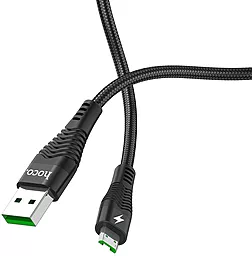 Кабель USB Hoco U53 Flash 4A micro USB Cable Black - миниатюра 3