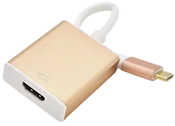 Відео перехідник (адаптер) USB Type-C - HDMI v1.4 4k 30hz 0.1m gold (YT-C-Type-C(M) / HDMI(F)) EasyLife - фото Відео перехідник (адаптер) USB Type-C - HDMI v1.4 4k 30hz 0.1m gold (YT-C-Type-C(M) / HDMI(F)) EasyLife