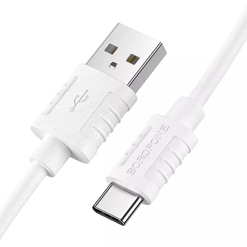 Кабель Borofone BX52 USB-A - Type-C 15w 3a 1м cable White - фото 3