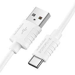 Кабель Borofone BX52 USB-A - Type-C 15w 3a 1м cable White - мініатюра 3 Кабель Borofone BX52 USB-A - Type-C 15w 3a 1м cable White - мініатюра 3