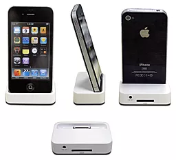 Док-станция зарядное устройство Apple iPhone 4/4S Dock station White - миниатюра 4