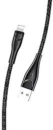 Кабель Usams U41 Braided USB-A - Lightning 10w 2м cable Black (US-SJ394) - фото Кабель Usams U41 Braided USB-A - Lightning 10w 2м cable Black (US-SJ394)