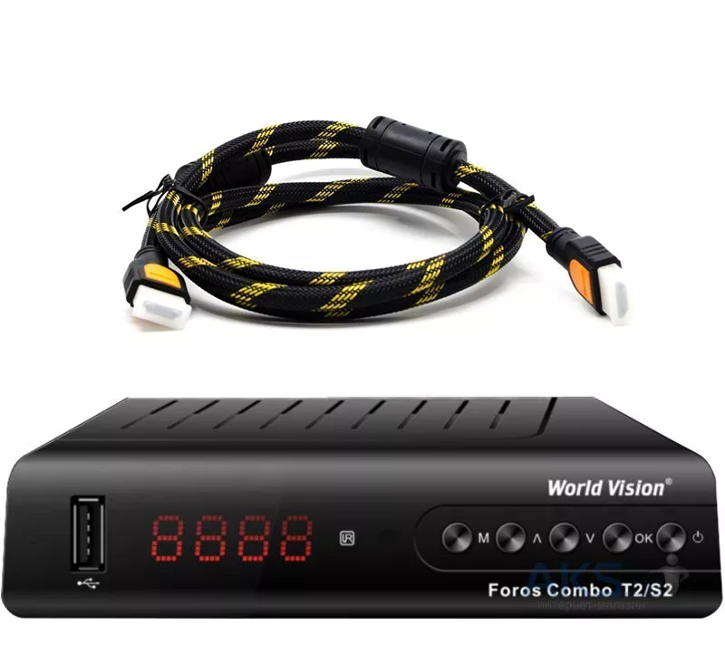 Комплект цифрового ТБ World Vision Foros Combo + Кабель HDMI - фото 1