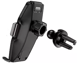 Автотримач з бездротовою зарядкою Hoco S45 Black - мініатюра 4