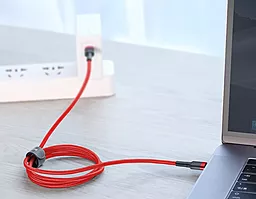 Кабель USB Baseus Cafule 60W 3A 2M USB Type-C Cable Red (CATKLF-H09) - миниатюра 5