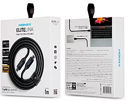 Кабель USB Momax Elite Link Type-C PD USB 3.1 Cable Black (DTC10D) - миниатюра 4