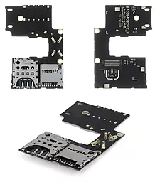Коннектор SIM-карты Motorola XT1540 Moto G3 (3nd Gen) / XT1541 Moto G3 (3nd Gen) / XT1548 Moto G3 (3nd Gen) с шлейфом