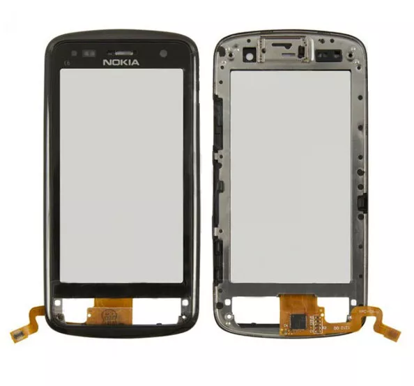 Сенсор (тачскрін) Nokia C6-01 with frame Black - фото 1