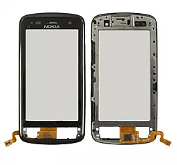 Сенсор (тачскрин) Nokia C6-01 with frame Black - фото Сенсор (тачскрин) Nokia C6-01 with frame Black