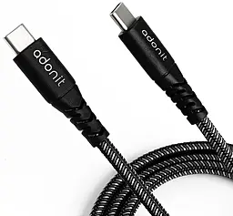 Кабель Adonit USB Type-C - Type-C 65w 3.25a 1.2м PD cable Gray
