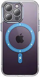 Чехол Epik TPU+PC Colorful with MagSafe для Apple iPhone 12 Pro Max Blue - фото Чехол Epik TPU+PC Colorful with MagSafe для Apple iPhone 12 Pro Max Blue
