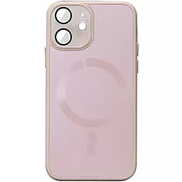 Чехол Epik TPU+Glass Sapphire Midnight with MagSafe для Apple iPhone 12 Pink Sand