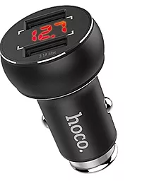 Автомобильное зарядное устройство Hoco Z22 2USB 3.1A + LCD Black