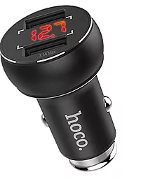 Автомобильное зарядное устройство Hoco Z22 15.5w QC3.0 2xUSB-A ports car charger black - фото Автомобильное зарядное устройство Hoco Z22 15.5w QC3.0 2xUSB-A ports car charger black