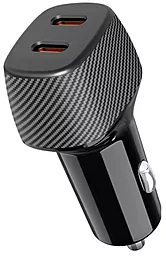 Автомобільний зарядний пристрій Walker WCR-37 40w PD 2xUSB-C ports car charger black - фото Автомобільний зарядний пристрій Walker WCR-37 40w PD 2xUSB-C ports car charger black