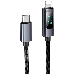 Кабель Hoco X112 Favor USB Type-C - Lightning 27w 3a 1м PD cable Black - фото Кабель Hoco X112 Favor USB Type-C - Lightning 27w 3a 1м PD cable Black