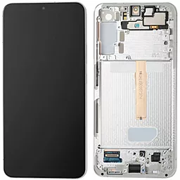 Дисплей Samsung Galaxy S22 Plus S906 з тачскріном і рамкою, сервісний оригінал, White