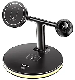 Беспроводная док-станция Remax RP-W86 Langchy Series 4-in-1 22.5w wireless charger + Night Lamp black - фото Беспроводная док-станция Remax RP-W86 Langchy Series 4-in-1 22.5w wireless charger + Night Lamp black