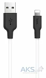 Кабель USB Hoco X21 Plus Silicone Lightning 2m Black / White