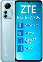 Смартфон ZTE Blade A72S 4/64GB Blue