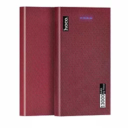 Повербанк Hoco B36 Wooden 13000 mAh Red cell pattern - фото Повербанк Hoco B36 Wooden 13000 mAh Red cell pattern