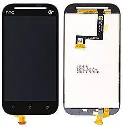 Дисплей HTC One SV (C520e, T528t) (без отвору під фронтальну камеру) з тачскріном, Black
